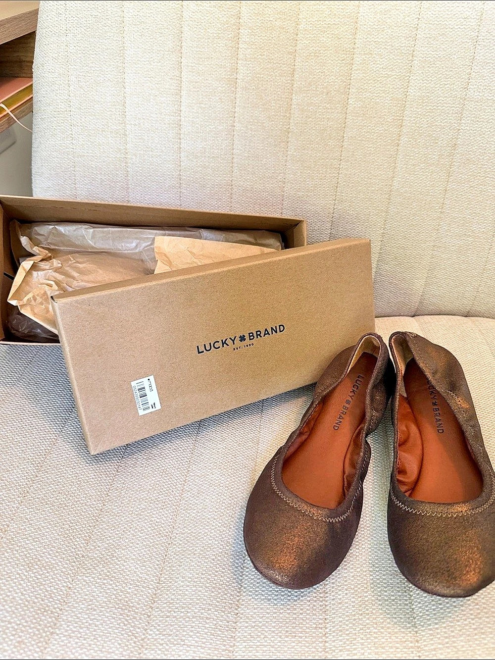 Lucky Brand Emmie Flat Women's Brown Ballet Flats